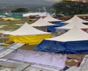 The storm blew away the stage of heritage program in Dharamshala