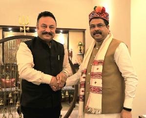 Education Minister Rohit Thakur met Union Minister Dharmendra Pradhan