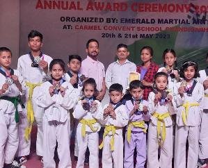  Jwalamukhi: 11 children of Himachal Emerald Martial Arts Khudinya won medals in Taekwondo