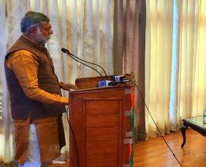  In Shimla, Union Minister Prahlad Patel counted the achievements of the Modi government.