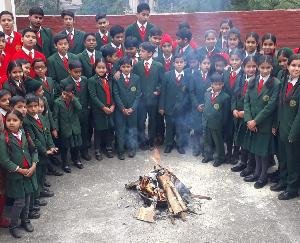 नवज्योति सीनियर सेकेंडरी स्कूल में मनाया लोहड़ी का त्यौहार