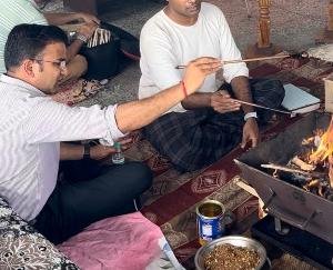 DC put sacrifices in Yagya on the hymns of Vedas