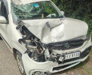 Car and motorcycle collided, one injured 111