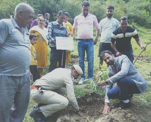 Solan: 100 saplings planted in Dehun village of Saprun 111