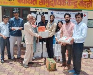District Red Cross Committee Solan distributed relief material to 41 affected