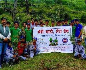 Shri Renuka ji: Sanyo-Didag school planted saplings under 'Meri Mati, Mera Desh'