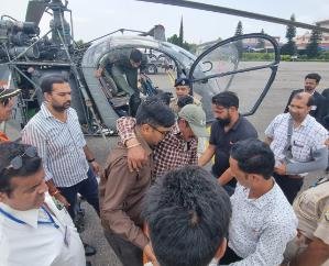 Dharamshala: Government airlifted five people from Bada Bhangal with the help of Air Force