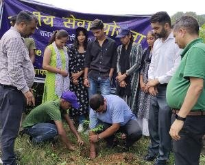 Jaisinghpur: Saplings planted in Shivnagar College under Meri Mati, Mera Desh campaign