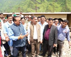  The Chief Minister took stock of the damage done in Laila village of Rohru