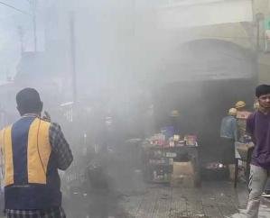 Shimla: Fire broke out in a shop built in Panchayat Bhavan near Old Bus Stand.