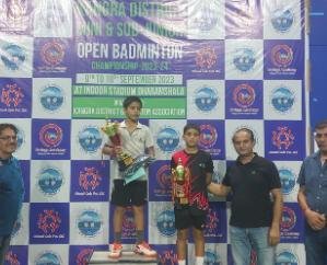 Aaradhya and Vaishnavi among girls and Tanmay and Suryansh among boys became badminton champions.