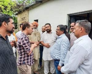 National Disaster Management Authority team visited flood affected Mand area in Indora sub-division.
