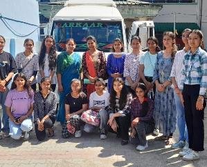 Dehra: A group of 12 girl students of Dhaliyara College left for Rewalsar.