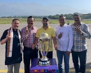  ICC World Cup trophy reached Dharamshala 111