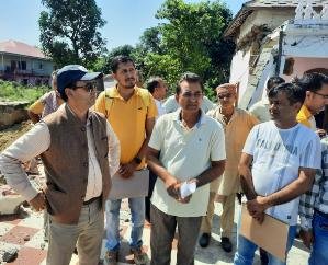  Kangra: Central team visited the disaster affected areas of the district and took stock of the damage.