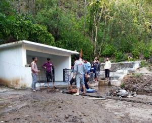 नवगांव में चलाया स्वच्छता अभियान 