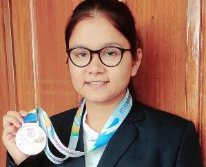 Jaisinghpur: Nahalana's Aditri won bronze medal in Asia Women's Roller Skating Championship.123