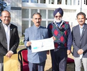 Solan: Pinegrove School contributed Rs 11 lakh to the Chief Minister's Disaster Relief Fund.