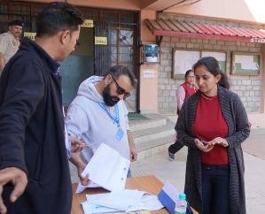 Deputy Commissioner Kinnaur exercised his franchise on the great festival of democracy.