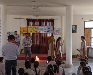 Evacuation drill cum head count exercise organized in Minerva College of Education, Indora.