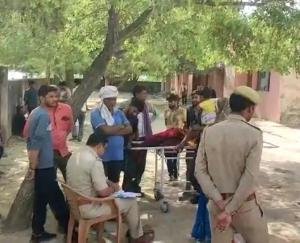 An unknown vehicle crushed an elderly woman in Hamirpur, she died on the spot.