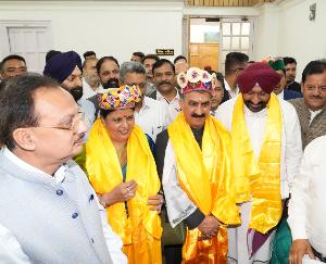 Chief Minister congratulated the newly elected MLAs at the swearing-in ceremony.