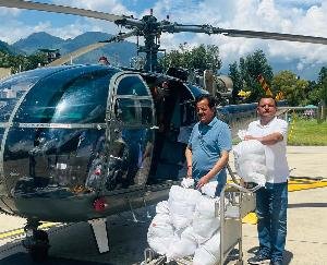 Helicopter did not land in Malana, ration packets burst when thrown from distance