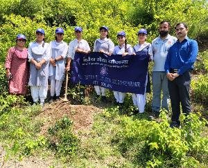 Kunihar: Children of BL School planted saplings under the 'One Tree in the Name of Mother' campaign.