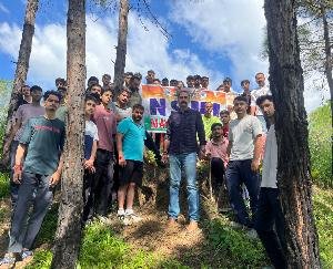 Solan: Tree plantation campaign organized in the university campus by NSUI Nauni Unit
