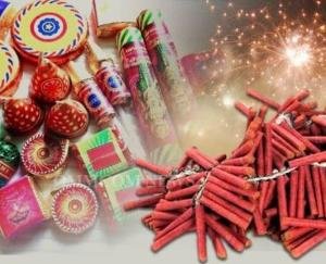 Place marked for sale of firecrackers in Bilaspur city