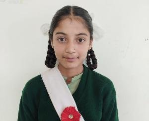 Nihri: Harsha Kumari achieved first place in poetry recitation in the district level children's fair.