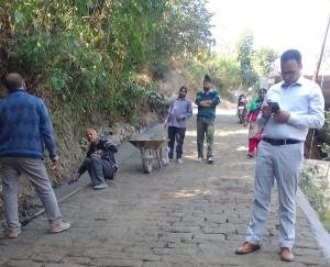 Officer Dharampur Praveen Kumar inspected the ongoing development works in Panchayat in Kot Beja of Kasauli.