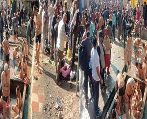 Shimla: Crowd of devotees at religious place Tattapani on Makar Sankranti.