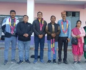 Ravindra Singh became the head and Govind Maihra became the vice head of C&V Teachers Association Dada Ciba School.
