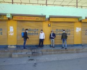 ग्राम पंचायत मांगू के सार्वजनिक स्थानों को किया सैनिटाइज़