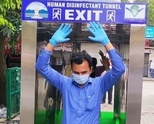 प्रदेश की पहली हयुमन डिस्इन्फैक्टैंट टनल नागरिक अस्पताल नालागढ़ में स्थापित