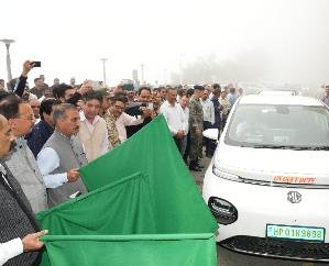 Chief Minister Sukhu flagged off 20 e-taxis under the Rajiv Gandhi Self-Employment Scheme.          Ask ChatGPT