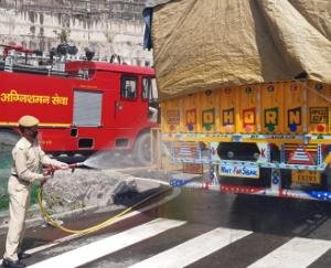 परवाणु सीमा पर सभी वाहनों की सैनीटाईजेशन आरम्भ