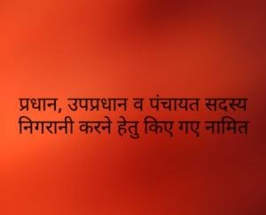 प्रधान, उपप्रधान व पंचायत सदस्य निगरानी करने हेतु किए गए नामित : मनमोहन शर्मा