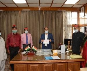 पूर्व सैनिक लीग मंडी ने कोविड-19 फंड में किया अंशदान