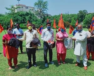 भारतीय मजदूर संघ ने मनाया अपना 66 वां स्थापना दिवस