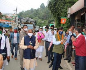 शोघि में मंत्री सुखराम चौधरी का WELCOME