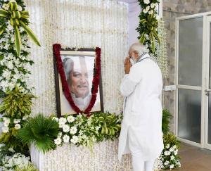 PM pays tributes to late Keshubhai Patel, former CM of Gujarat.