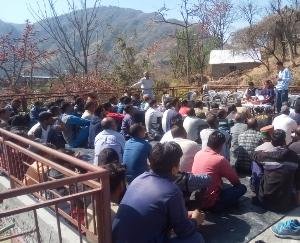 ग्राम पंचायत ग्याना में माइनिंग एरिया के पाँच पंचायतों की बैठक का आयोजन