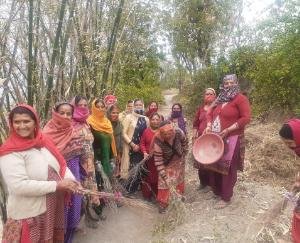 Cleanliness campaign organized in Gram Panchayat Davati