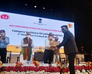 Himachal gets first prize in Progressive Interventions under TB eradication program in the country