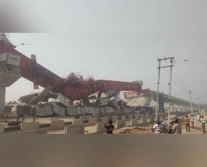 Under construction flyover on Gurugram Expressway collapsed in two parts, three laborers injured