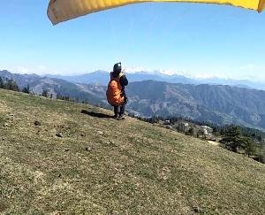 Paragliding trial successful in Devrighat Tikkar