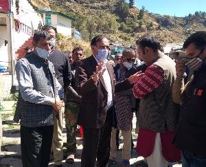 Narendra Bragta, chief whip met families affected by fire incident in Kotkhai